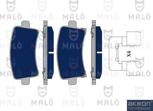 AKRON-MALÒ 1050259 - Kit de plaquettes de frein, frein à disque cwaw.fr