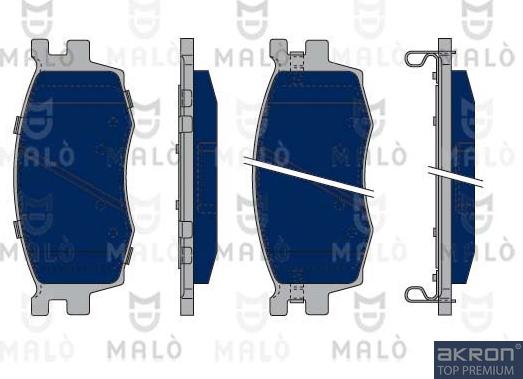 AKRON-MALÒ 1050200 - Kit de plaquettes de frein, frein à disque cwaw.fr