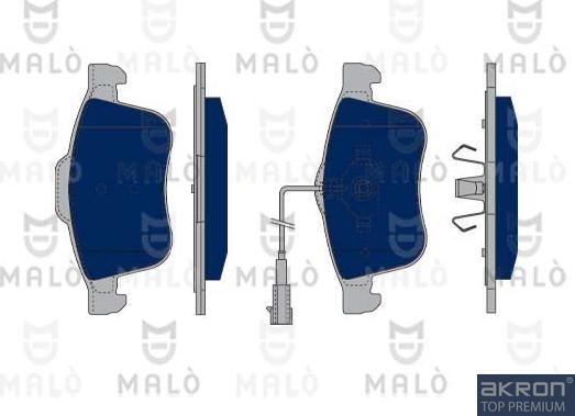 AKRON-MALÒ 1050284 - Kit de plaquettes de frein, frein à disque cwaw.fr