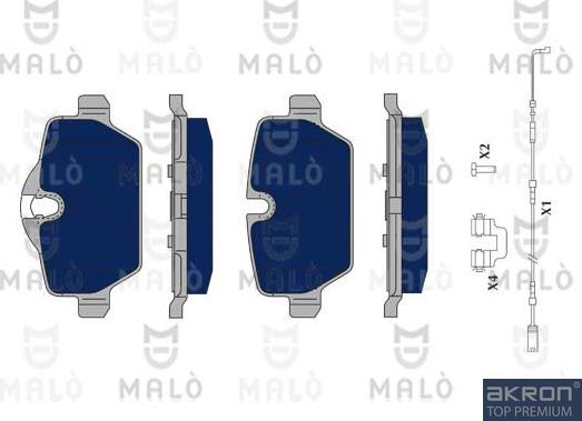 AKRON-MALÒ 1050226 - Kit de plaquettes de frein, frein à disque cwaw.fr