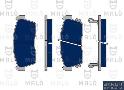 AKRON-MALÒ 1050276 - Kit de plaquettes de frein, frein à disque cwaw.fr