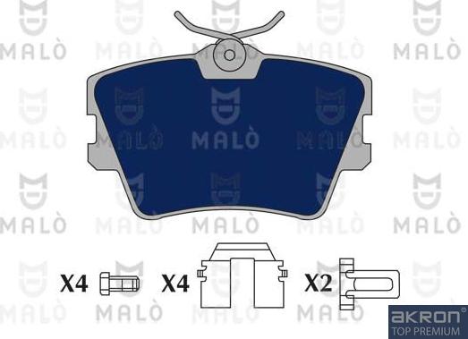 AKRON-MALÒ 1050763 - Kit de plaquettes de frein, frein à disque cwaw.fr