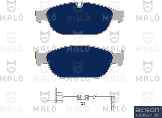 AKRON-MALÒ 1051084 - Kit de plaquettes de frein, frein à disque cwaw.fr