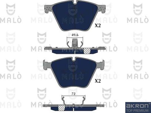 AKRON-MALÒ 1051189 - Kit de plaquettes de frein, frein à disque cwaw.fr