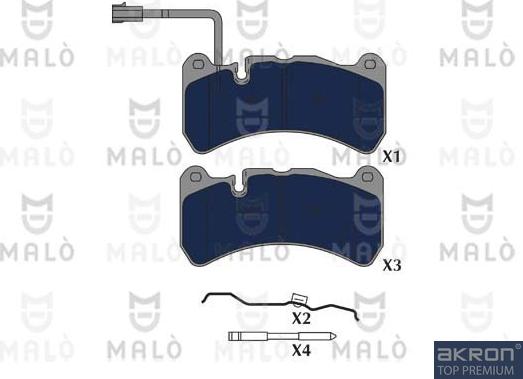 AKRON-MALÒ 1051345 - Kit de plaquettes de frein, frein à disque cwaw.fr