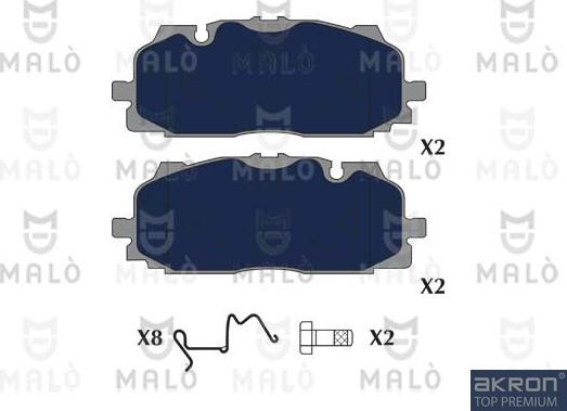 AKRON-MALÒ 1051343 - Kit de plaquettes de frein, frein à disque cwaw.fr