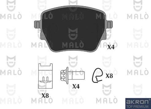 AKRON-MALÒ 1051351 - Kit de plaquettes de frein, frein à disque cwaw.fr