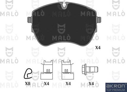 AKRON-MALÒ 1051358 - Kit de plaquettes de frein, frein à disque cwaw.fr