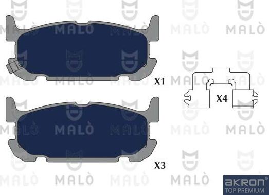 AKRON-MALÒ 1051330 - Kit de plaquettes de frein, frein à disque cwaw.fr