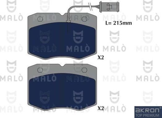 AKRON-MALÒ 1051323 - Kit de plaquettes de frein, frein à disque cwaw.fr