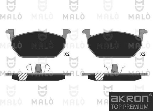 AKRON-MALÒ 1051377 - Kit de plaquettes de frein, frein à disque cwaw.fr