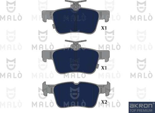 AKRON-MALÒ 1051254 - Kit de plaquettes de frein, frein à disque cwaw.fr