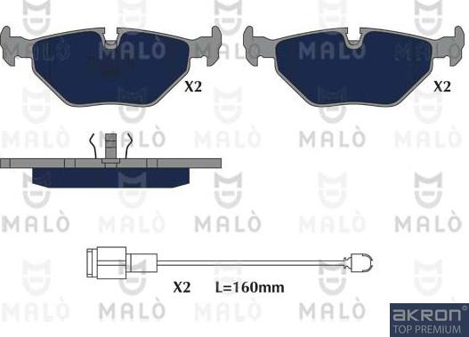 AKRON-MALÒ 1051265 - Kit de plaquettes de frein, frein à disque cwaw.fr