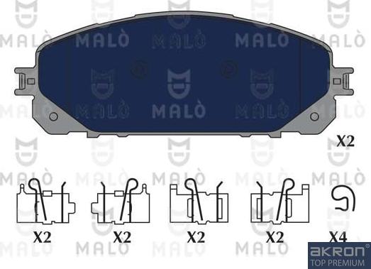 AKRON-MALÒ 1051283 - Kit de plaquettes de frein, frein à disque cwaw.fr