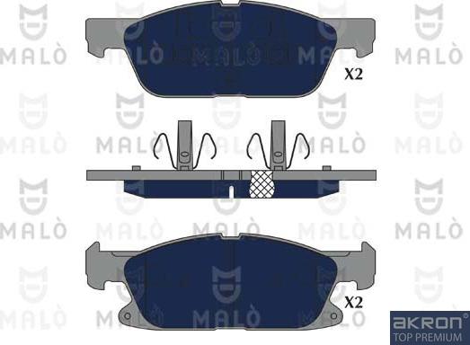 AKRON-MALÒ 1051237 - Kit de plaquettes de frein, frein à disque cwaw.fr