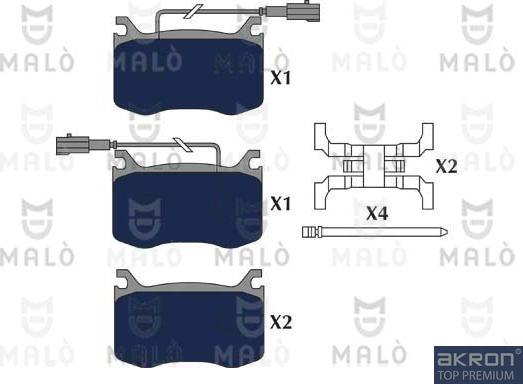 AKRON-MALÒ 1051225 - Kit de plaquettes de frein, frein à disque cwaw.fr