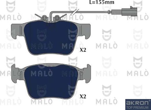 AKRON-MALÒ 1051226 - Kit de plaquettes de frein, frein à disque cwaw.fr