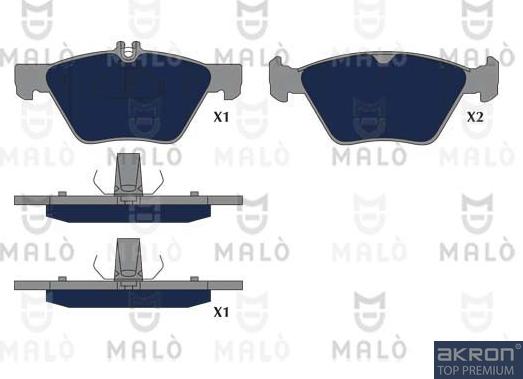 AKRON-MALÒ 1051222 - Kit de plaquettes de frein, frein à disque cwaw.fr