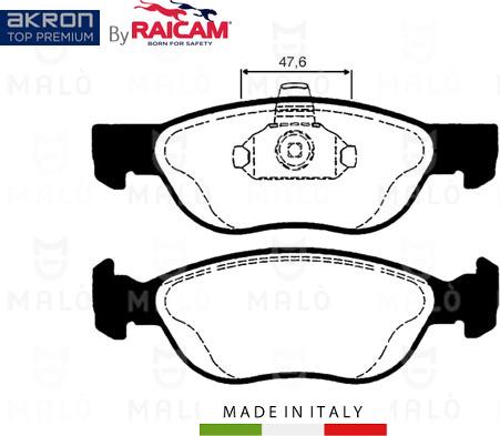 AKRON-MALÒ 28480412 - Kit de plaquettes de frein, frein à disque cwaw.fr