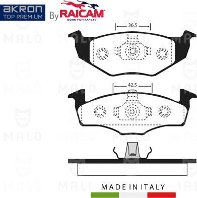 AKRON-MALÒ 28480115 - Kit de plaquettes de frein, frein à disque cwaw.fr