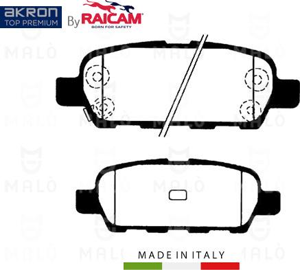 AKRON-MALÒ 28480330 - Kit de plaquettes de frein, frein à disque cwaw.fr