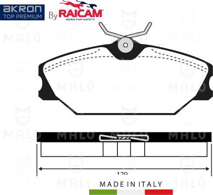 AKRON-MALÒ 28480227 - Kit de plaquettes de frein, frein à disque cwaw.fr