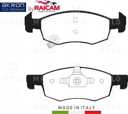 AKRON-MALÒ 28481249OE - Kit de plaquettes de frein, frein à disque cwaw.fr