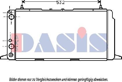 AKS Dasis 480980N - Radiateur, refroidissement du moteur cwaw.fr