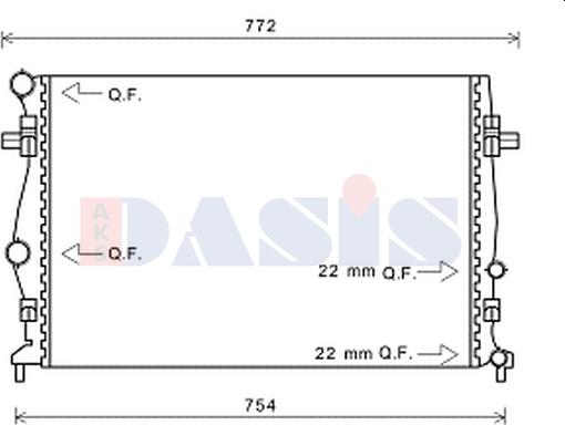 AKS Dasis 480092N - Radiateur, refroidissement du moteur cwaw.fr