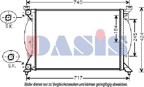 AKS Dasis 480064N - Radiateur, refroidissement du moteur cwaw.fr