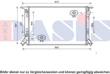 AKS Dasis 480080N - Radiateur, refroidissement du moteur cwaw.fr