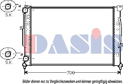 AKS Dasis 480026N - Radiateur, refroidissement du moteur cwaw.fr