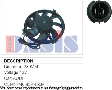 AKS Dasis 488090N - Ventilateur, refroidissement du moteur cwaw.fr