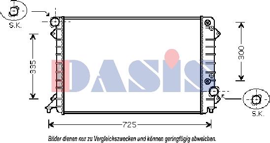 AKS Dasis 482006N - Radiateur, refroidissement du moteur cwaw.fr