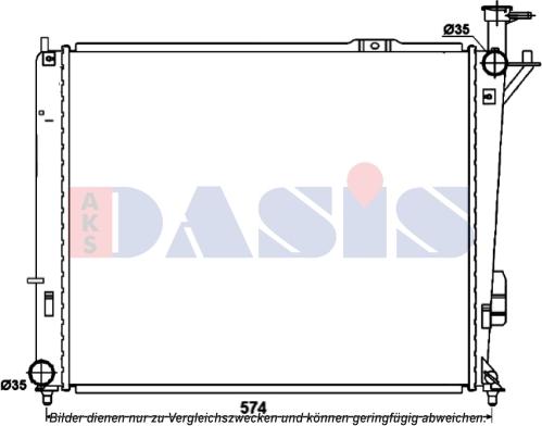 AKS Dasis 560092N - Radiateur, refroidissement du moteur cwaw.fr