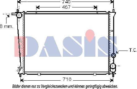 AKS Dasis 560005N - Radiateur, refroidissement du moteur cwaw.fr