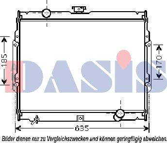 AKS Dasis 560021N - Radiateur, refroidissement du moteur cwaw.fr