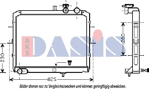 AKS Dasis 510047N - Radiateur, refroidissement du moteur cwaw.fr