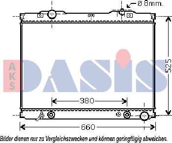 AKS Dasis 510058N - Radiateur, refroidissement du moteur cwaw.fr