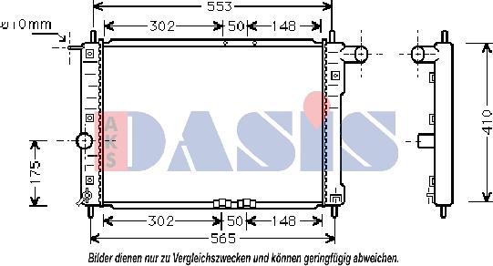 AKS Dasis 510005N - Radiateur, refroidissement du moteur cwaw.fr