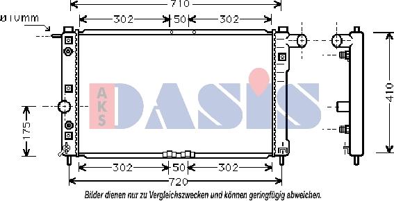 AKS Dasis 510008N - Radiateur, refroidissement du moteur cwaw.fr