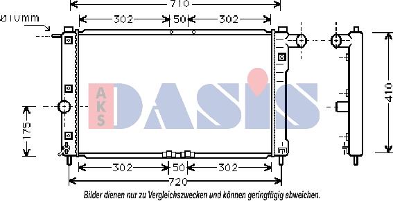 AKS Dasis 510007N - Radiateur, refroidissement du moteur cwaw.fr