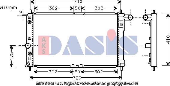 AKS Dasis 510011N - Radiateur, refroidissement du moteur cwaw.fr