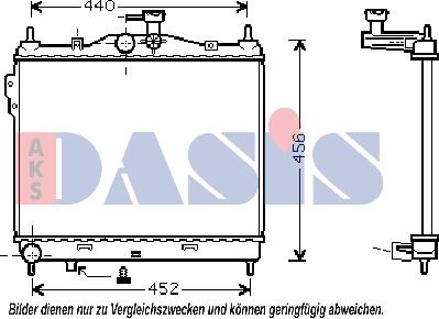 AKS Dasis 510028N - Radiateur, refroidissement du moteur cwaw.fr