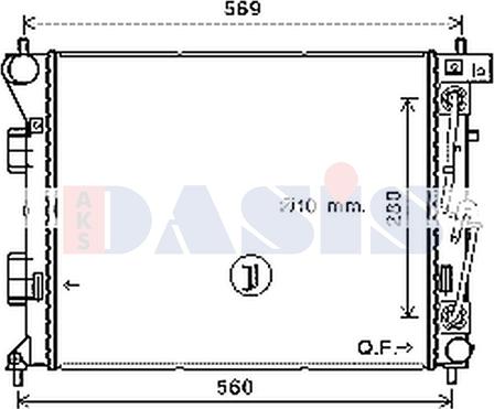 AKS Dasis 510185N - Radiateur, refroidissement du moteur cwaw.fr