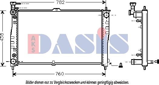 AKS Dasis 510120N - Radiateur, refroidissement du moteur cwaw.fr