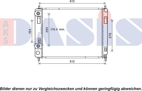 AKS Dasis 520140N - Radiateur, refroidissement du moteur cwaw.fr