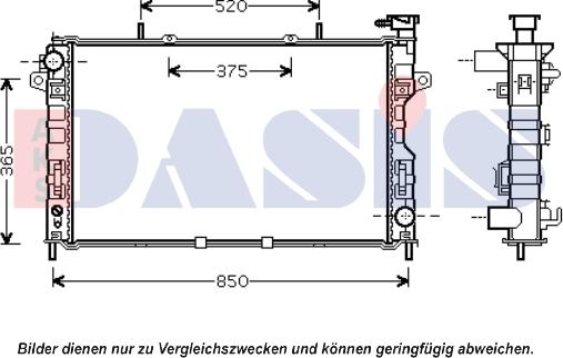 AKS Dasis 520118N - Radiateur, refroidissement du moteur cwaw.fr