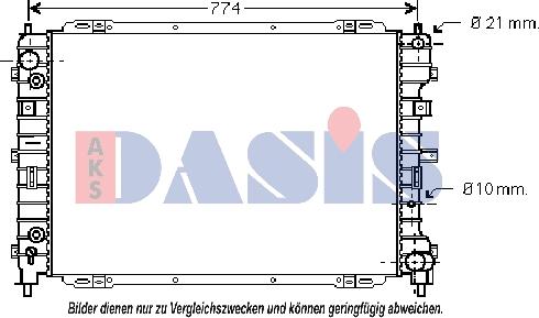 AKS Dasis 090084N - Radiateur, refroidissement du moteur cwaw.fr