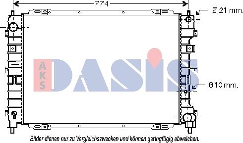 AKS Dasis 090085N - Radiateur, refroidissement du moteur cwaw.fr